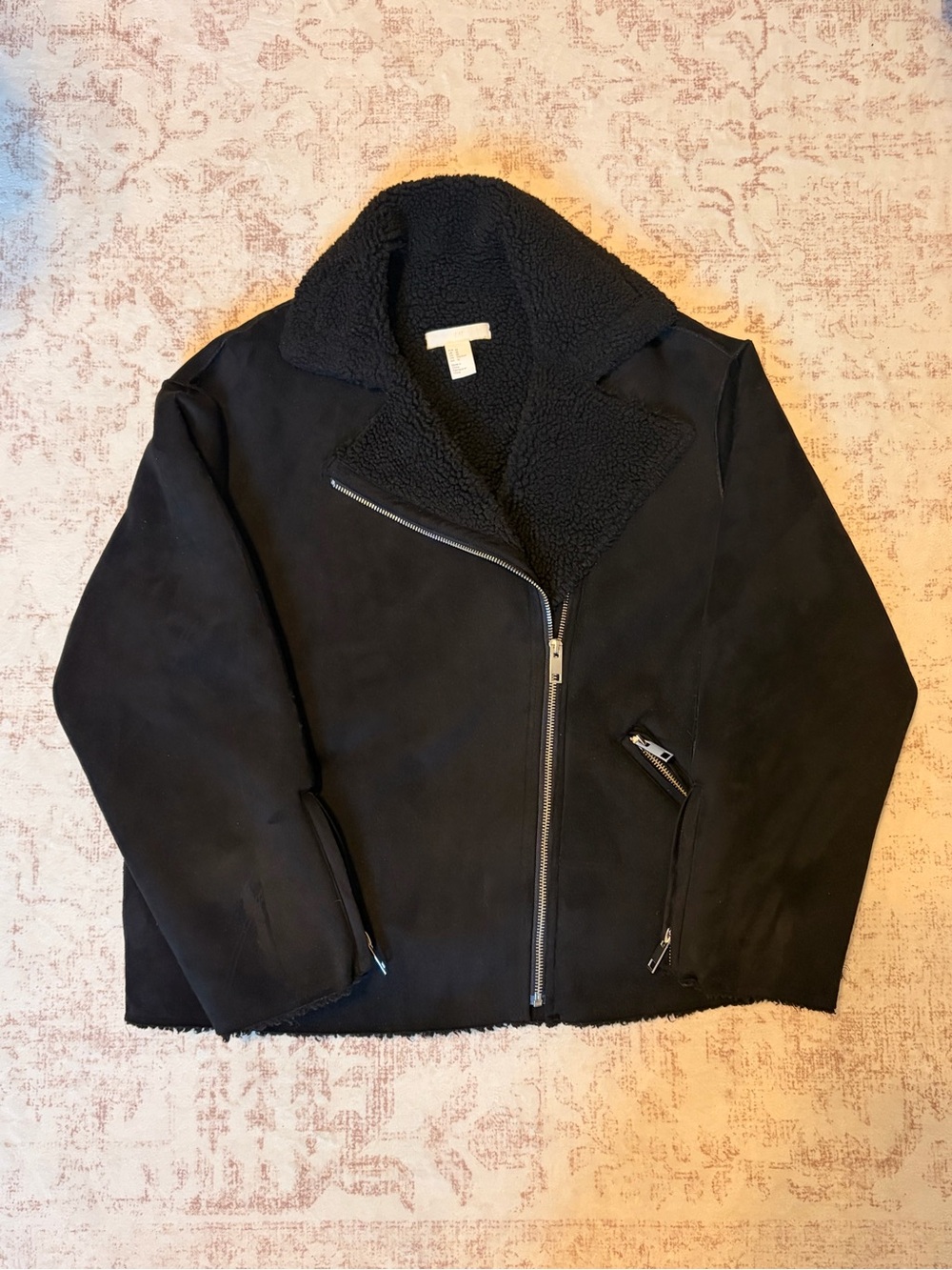 H&M Black Sherpa Jacket